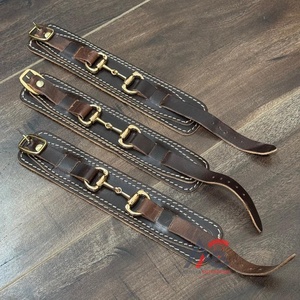 Charme de mode ton argent cheval Bit matériel avec boucle ardillon réglable femmes large Bracelet en cuir de vachette bijoux pour unisexe - Product Image 1