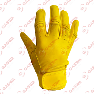 Best Quality Cowhide Leather Baseball Batting Gloves Professional Short Cuff Green Color for Team Players New Arrival - Product Image 5