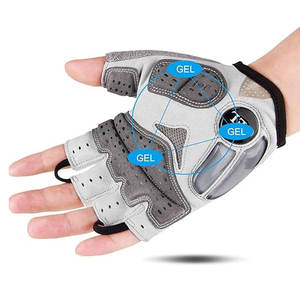 Gants de cyclisme d'été en gros, demi-doigts, haute qualité, gants à doigts courts, respirants et antichocs pour la conduite sur route - Product Image 2