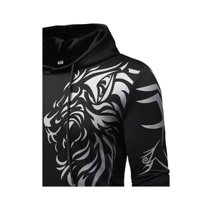 Sudadera con Capucha Estampada para Hombre, de Invierno, de Alta Calidad, con Logotipo Personalizado, Lisa, de Forro Polar Grueso, de Poliéster/Algodón, Corte Regular, Unisex Personalizable - Product Image 4