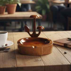 Cenicero de Madera Maciza Portátil Moderno para el Hogar, Exportador de Indonesia, Multiusos, Anti-Caídas, Fácil de Limpiar, Grabado Personalizado - Product Image 1