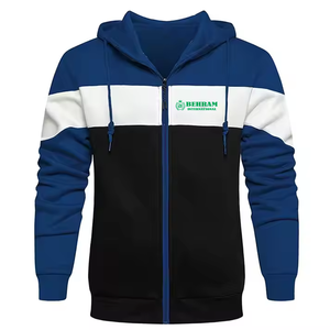 Vente en gros OEM – Blouson coupe-vent unisexe personnalisé avec fermeture éclair, 100 % coton molletonné/éponge française, séchage rapide, respirant, pour l'hiver et le streetwear - Product Image 1
