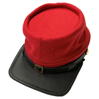 Gorra de Artillería Estilo Kepi de General Confederado Civil, Ajustable, Unisex, de Alta Calidad, en Algodón y Poliéster, Personalizable