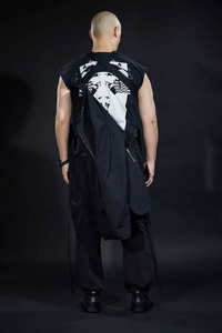 Vente en gros Techwear personnalisé Veste longue à capuche Techwear pour hommes Respirant Noir Imperméable Streetwear Épaisseur fine à moyenne - Product Image 4