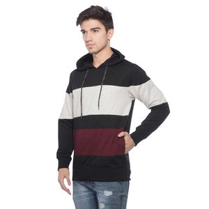 Sweat à capuche ou pull bloc personnalisé avec panneau de couleur design unisexe polaire streetwear idéal pour l'image de marque ou les équipes - Product Image 3