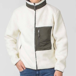 Full-Zip <b>Sherpa</b> Fleece <b>Jacket</b> with Embroidery Eco-Friendly Soft Outerwear for Cold Weather & Outdoor Adventures <b>Men's</b> - Product Image 1