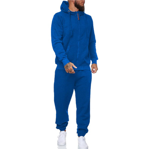 Conjunto de chándal de 2 piezas para hombre, Sudadera con capucha, trajes de jogging atléticos con cremallera completa, trajes deportivos informales de manga larga - Product Image 1