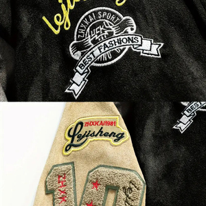 Nouveauté Veste en cuir universitaire pour hommes veste d'hiver imperméable personnalisée de haute qualité 100% laine design brodé logo - Product Image 6