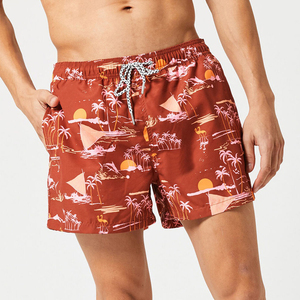 2024 pantalones cortos de sudor de calle para hombre con estampado personalizado 100% algodón piel de melocotón ropa de baño impermeable estilo de playa decoración lavada - Product Image 4