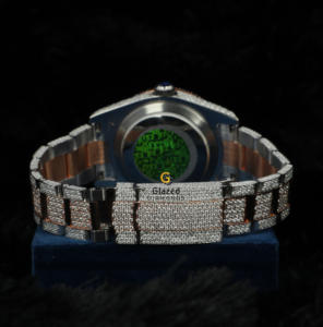 Shiny Lab Grown Round Brilliant Cut Vvs Clarity Diamond Iced Out Hip Hop Reloj de pulsera con esfera personalizada para hombres - Product Image 6