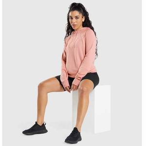 Sweat à capuche 100% coton pour femmes avec col à capuche et lettres sérigraphiées sur le devant Style décontracté à manches longues pour l'hiver - Product Image 4