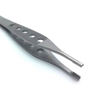 Adson คีมหนีบทิชชู่สีน้ำตาล9x9ฟันเครื่องมือผ่าตัดทำจากสเตนเลสที่ทำงานด้วยตนเอง - Product Image 5