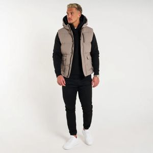 Taupe Gilet-Diseño funcional y elegante con pecho, parche y bolsillos internos para comodidad durante todo el día - Product Image 1