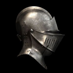 Casco de Armadura Metálica de Diseño Moderno para Utilería de Cine, con Construcción Resistente y Acabado Realista para Producciones Profesionales - Product Image 1