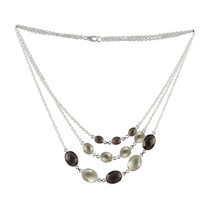 Venta caliente Collar de plata esterlina 925 con cadena de hilo de cuentas de piedras preciosas de labradorita hecha a mano para regalo - Product Image 2