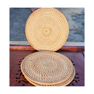 เสื่อหวายธรรมชาติที่รองจานเป็นมิตรต่อสิ่งแวดล้อมวัสดุธรรมชาติที่ทนทาน - Product Image 1