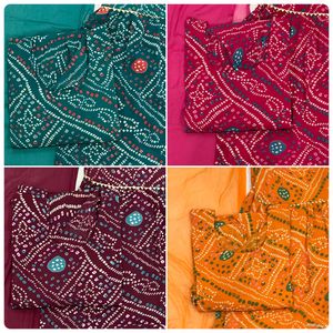 Ensemble Sharara pour femmes avec imprimé numérique traditionnel, Kurti en faux Georgette, Nazmin Dupatta, Maruti Fashion MF1603, différentes couleurs disponibles - Product Image 6