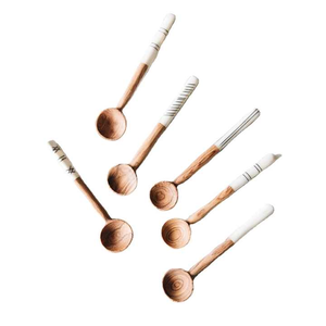 ชุดเครื่องใช้บนโต๊ะอาหารทำจากไม้หรูหราชุดเครื่องใช้บนโต๊ะอาหารทำจากธรรมชาติอุปกรณ์เสริมที่มีช้อนคุณภาพดี - Product Image 1