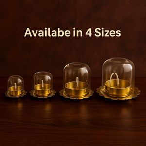 Modern Handcrafted Pure Brass Akhand Jyoti Diya for Daily Worship and Temple Decor New Sculpture with China Glass for Diwali - Product Image 6