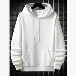 Sweat à capuche à manches longues pour homme en coton 100% de haute qualité, vente en gros, personnalisable, bleu, streetwear, lourd, imperméable, écologique - Product Image 4