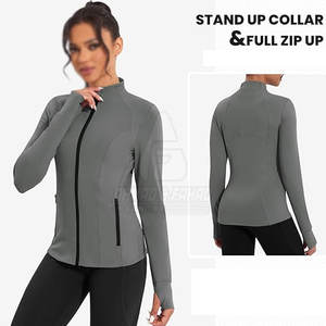 Veste de golf pour femmes, respirante, performante, en tricot, col montant, écologique, pour la flexibilité, le confort et les activités sportives de golf - Product Image 3