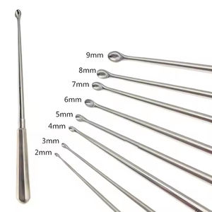 Instruments chirurgicaux orthopédiques manuels à bon prix Curette et cuillère en os en acier inoxydable Tailles de pointes de 2mm à 9mm Approuvé ISO CE - Product Image 3