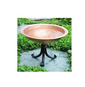 Soporte de comedero para pájaros martillado de Metal más vendido de diseño clásico, decoración al aire libre, precio al por mayor, baño para pájaros - Product Image 1