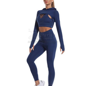 Dernière conception d'ensembles pour femmes vêtements de fitness ensembles pour femmes 100% coton léger ensembles pour femmes en vente en ligne - Product Image 3