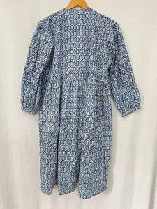 Voile ชุดเดรสยาวผ้าฝ้ายลายดอกไม้สำหรับผู้หญิงชุดเดรสผ้าคอตตอนชุดเดรสแบบชิ้นเดียวสำหรับงานปาร์ตี้สไตล์อินเดีย - Product Image 3