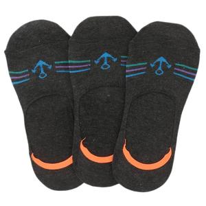 Men's Loafer Socks Pack Of 3 (Z260) - Dark Grey - Product Image 1