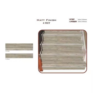 Meilleur prix, bonne qualité: Vistaar 1200x300mm/1200x200mm, 11mm d'épaisseur Step Riser Matt Porcelain Glacé GVT Escaliers Treads Tuiles - Product Image 6