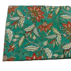 Tela de algodón puro con estampado de bloque a mano, tejido de algodón suave de la India, suministro de ropa para mujer, tela de diseño de flores - Product Image 1