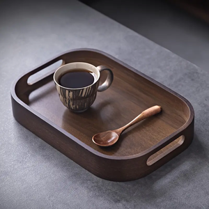 ถาดไม้ทรงสี่เหลี่ยมผืนผ้าสไตล์วินเทจใหม่ สำหรับใส่ผลไม้ อาหาร ชา ของว่างในครัวเรือน - Product Image 6