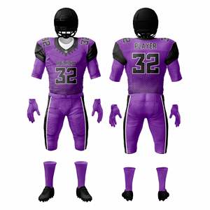 ชุดฝึกพิมพ์ลายชุดอเมริกันฟุตบอลวิทยาลัยแบบกำหนดเองพร้อมกางเกงขาสั้นบุนวมชุดเกมสำหรับทีมกีฬา - Product Image 1