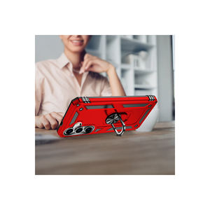 Funda Protectora de Silicona Anti-Huellas de la Serie Luxury Vega TCMK para Samsung Galaxy S25 Plus, Resistente a Impactos, con Forro Rojo - Product Image 6