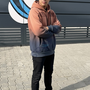 100% coton matériel français éponge soleil délavé à l'acide sweats à capuche personnalisés respirant en détresse lourd soleil délavé sweat à capuche mode - Product Image 3