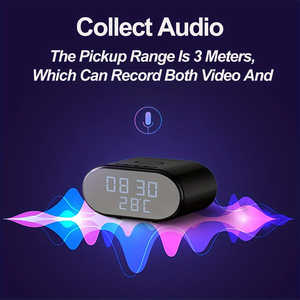 Cámara de Seguridad Inalámbrica con Reloj Despertador 4K, Detección de Movimiento, Compatible con WIFI, Visualización Remota en Tiempo Real, Alertas por Aplicación y Correo Electrónico, Datos en la Nube, IP - Product Image 6