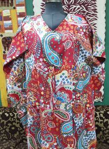 Coton femmes bohème caftan longue douce nuit vêtements de nuit à manches haut taille libre Hippie peignoir tunique robe dentelle imprimé ethnique - Product Image 4