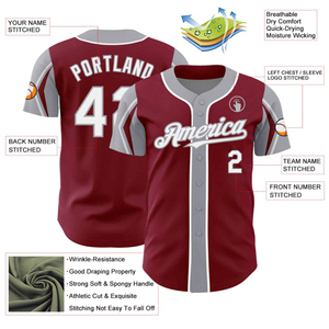 Maillots de baseball personnalisés de qualité supérieure pour équipes compétitives avec couleur graphique entièrement personnalisable et logos brodés OEM - Product Image 3