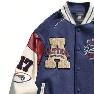 แจ็กเก็ตเลตเตอร์แมนกันลมสำหรับผู้ชายเสื้อผ้าแฟชั่นขายดีที่สุด - Product Image 5