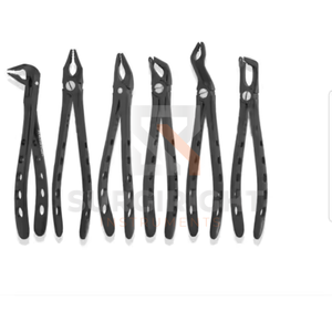 ชุดคีมถอนฟันไฟฟ้า Surgiright 6 ชิ้น สำหรับขายส่ง ผลิตจากสแตนเลสเคลือบดำ ลายอังกฤษ - Product Image 2