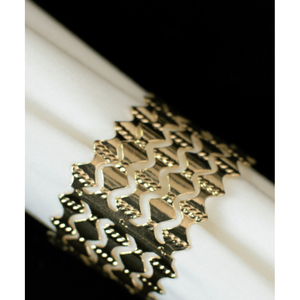 Servilletero grabado en oro de lujo, diseño de llave griega, soporte de Metal, decoración de mesa moderna, servilletero, anillo para bodas y comedor - Product Image 5