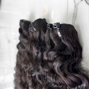 Meilleure vente Remy vietnamiens vierge peau bouclée trame de cheveux humains bruts avec Machine Double Trame Styles pour les vacances du Nouvel An - Product Image 3