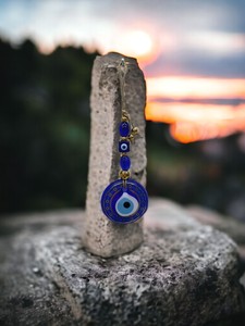 DAFNI EVIL EYE 7 ซม. กระจกแม่เหล็กทำมือลายนูน ของตกแต่งผนังแบบดั้งเดิม - Product Image 2