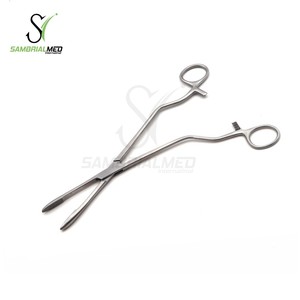 Fórceps de esponja de vestir Cheron de acero inoxidable curvo de 24,0 cm con certificación ISO Base de instrumentos generales de potencia manual - Product Image 1