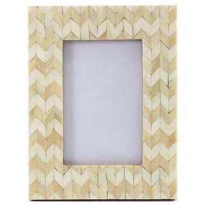 Cadre photo en bois incrusté de pierres, artisanat naturel, cadre photo pour miroirs, fabriqué à la main en Inde - Product Image 1