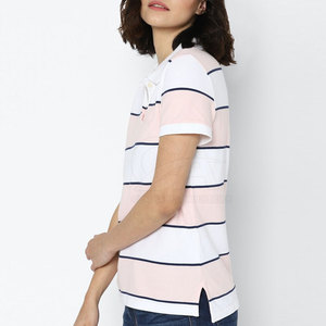 Algodón Poliéster Hecho de alta calidad Mujeres Polo Camisetas Diseño de logotipo personalizado Mujeres Polo Camisetas - Product Image 3