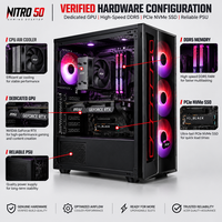 Grosir untuk Acer Nitro 50 Gaming Desktop Intel Core Ultra 7 RTX 5060 Ti 16GB DDR5 1TB SSD Liquid Cooling Gaming PC