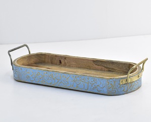 Bandeja de Madera y Metal de Estilo Árabe para Servir Chocolate y Postres, Diseño Nuevo, 100% Segura para Alimentos, Precio al por Mayor - Product Image 5