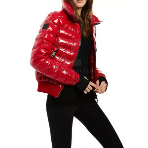 Veste d'hiver brillante et élégante pour femme, coupe-vent respirante et écologique, avec fermeture éclair frontale, couleurs personnalisables, haute qualité - Product Image 3